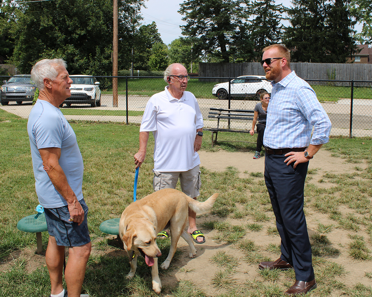 Jeff Meets Neighbors at Emerson Dog Park